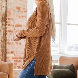 V-Neck Waffle Tunic